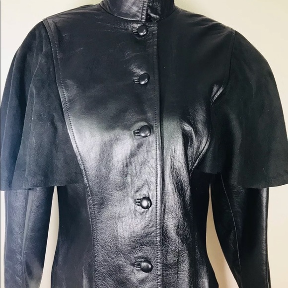 Shuo yu samurai cropped leather suede jacket - Picture 2 of 8